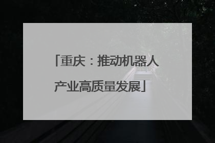 重庆：推动机器人产业高质量发展