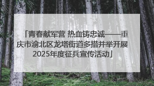 青春献军营 热血铸忠诚——重庆市渝北区龙塔街道多措并举开展2025年度征兵宣传活动