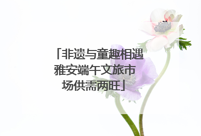 非遗与童趣相遇 雅安端午文旅市场供需两旺