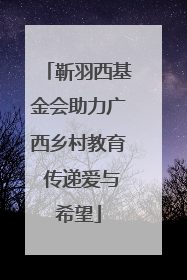 靳羽西基金会助力广西乡村教育 传递爱与希望