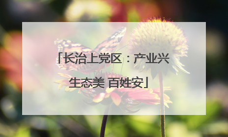 长治上党区：产业兴 生态美 百姓安