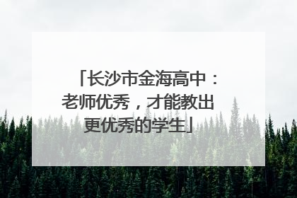 长沙市金海高中：老师优秀，才能教出更优秀的学生