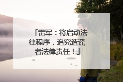 雷军：将启动法律程序，追究造谣者法律责任！
