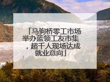 马驹桥零工市场举办蓝领工友市集，超千人现场达成就业意向