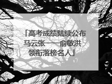 高考成绩陆续公布 马云张一一俞敏洪领衔落榜名人