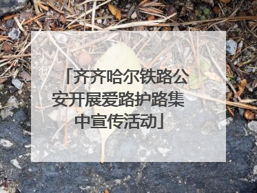 齐齐哈尔铁路公安开展爱路护路集中宣传活动