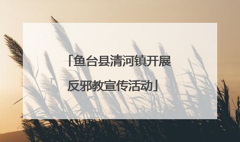 鱼台县清河镇开展反邪教宣传活动