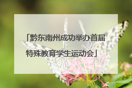 黔东南州成功举办首届特殊教育学生运动会