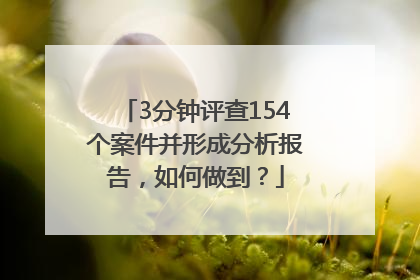 3分钟评查154个案件并形成分析报告，如何做到？