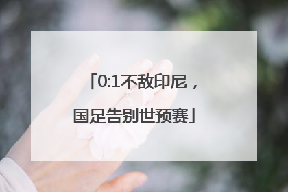 0:1不敌印尼，国足告别世预赛
