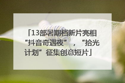 13部暑期档新片亮相“抖音奇遇夜”，“拾光计划”征集创意短片
