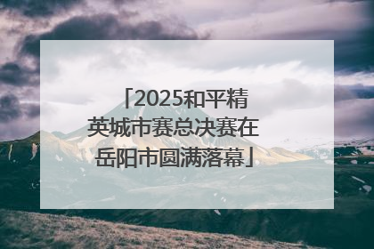 2025和平精英城市赛总决赛在岳阳市圆满落幕