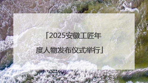 2025安徽工匠年度人物发布仪式举行