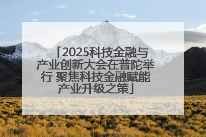 2025科技金融与产业创新大会在普陀举行 聚焦科技金融赋能产业升级之策