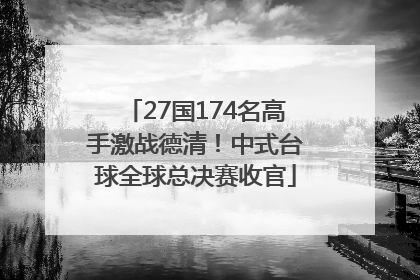 27国174名高手激战德清！中式台球全球总决赛收官