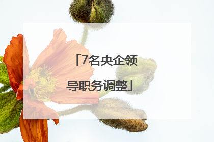 7名央企领导职务调整