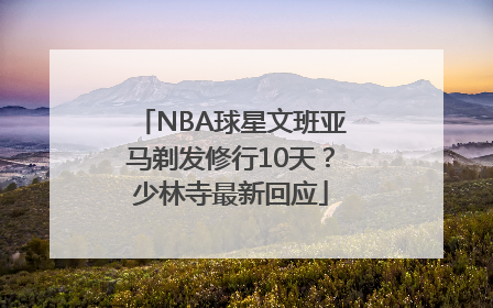 NBA球星文班亚马剃发修行10天？少林寺最新回应