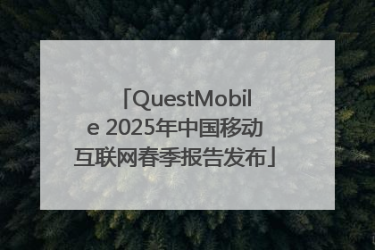 QuestMobile 2025年中国移动互联网春季报告发布