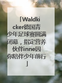 Waldkicker德国青少年足球赛圆满闭幕，指定营养伙伴inne因你陪伴少年前行